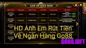 Hướng dẫn rút tiền từ Go88